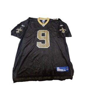 Reebok New Orleans Saints Drew Brees #9 Jersey Black Gold NFL Size XL D12.1